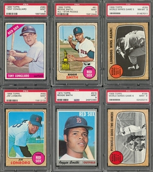 1966-1970 Topps "Boston Red Sox" PSA-Graded Collection (6 Different)
